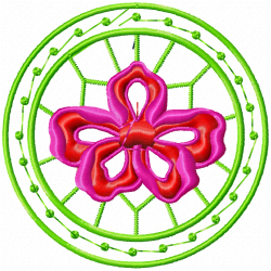 Flowers And Tree Embroidery Design 12